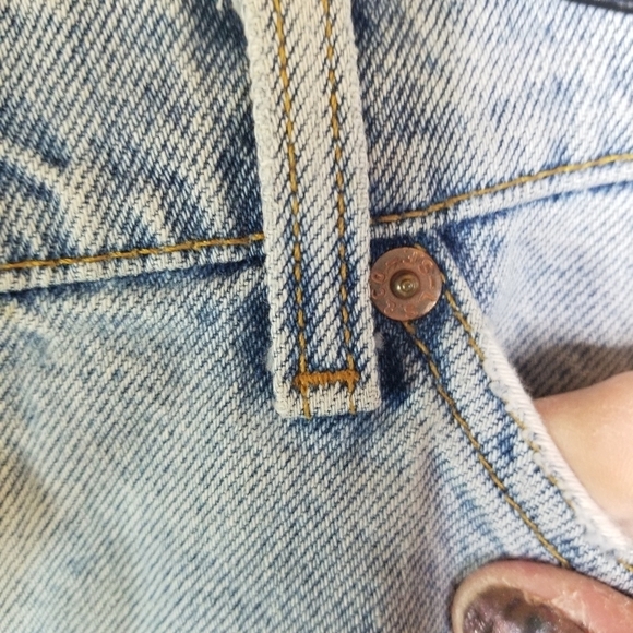 Vtg Levis 560 orange tab cut off jean shorts usa - Picture 9 of 11